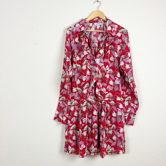 Zadig & Voltaire Paisley Psyche Floral Silk Dress Size Large - Picture 1 of 6